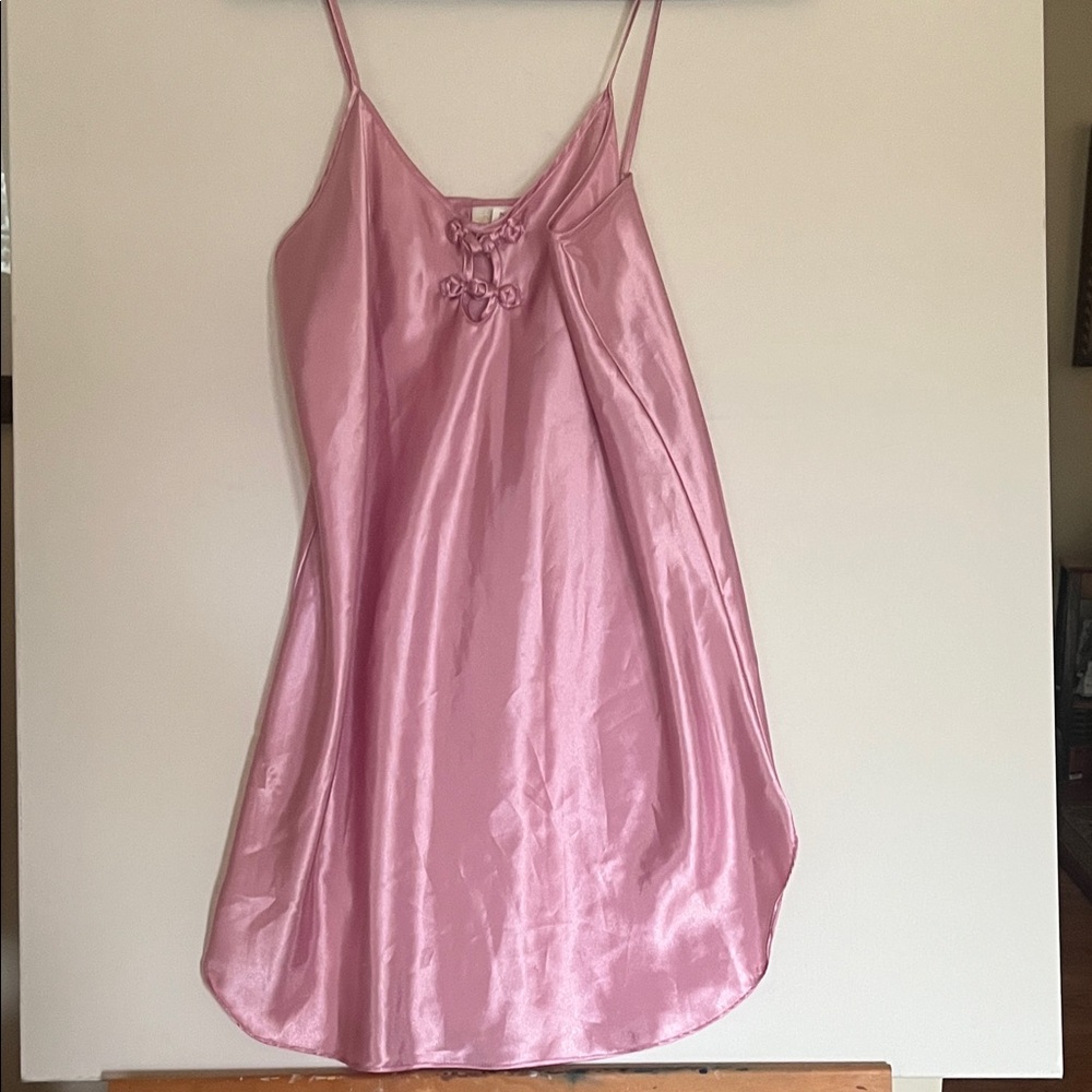 Pink Satin Lingerie slip dress